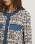Ainslie Tweed Jacket Navy Multi Jackets - Denim Veronica Beard 