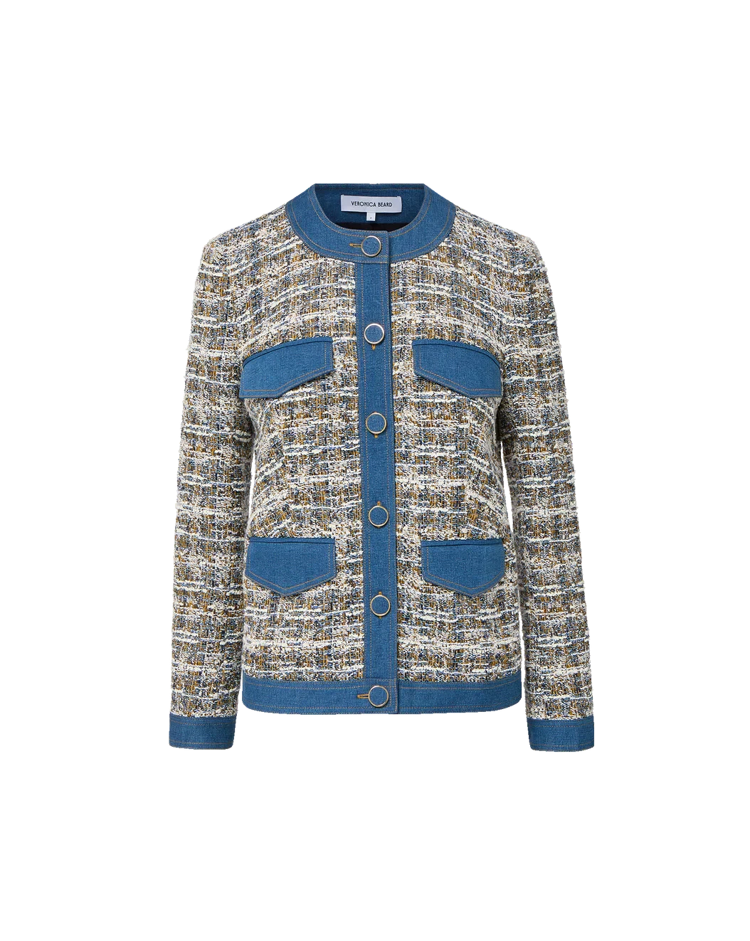 Ainslie Tweed Jacket Navy Multi Jackets - Denim Veronica Beard 