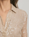 Meryl Top Champagne Tops - Blouses Veronica Beard 