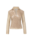 Meryl Top Champagne Tops - Blouses Veronica Beard 