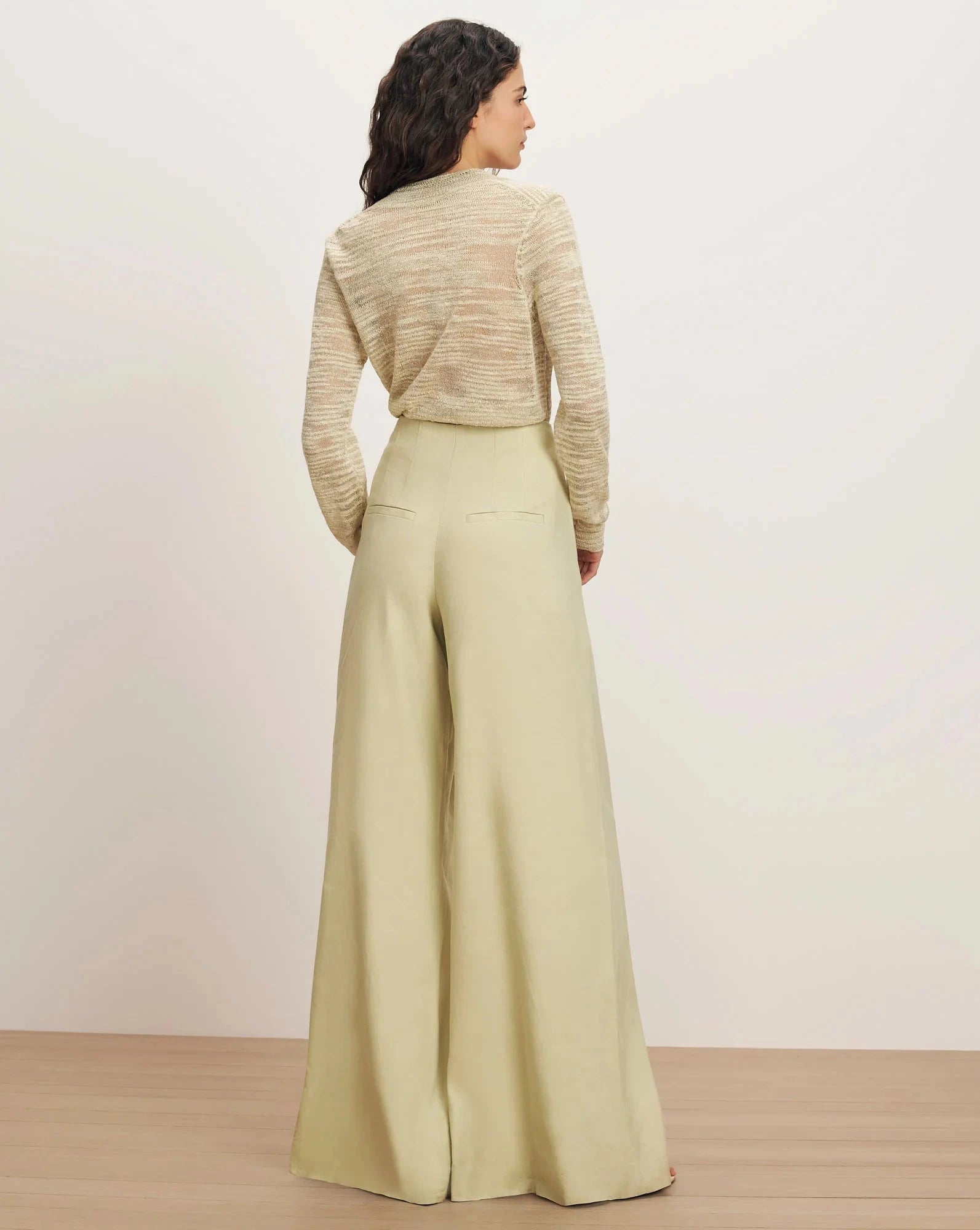 Coleta V Neck Sweater Pistachio Sweater - V-Neck Veronica Beard 