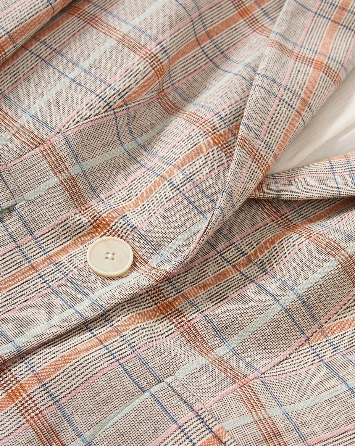 Schoolboy Plaid Dickey Jacket Muted Clay Multi Jackets - Blazers Veronica Beard 