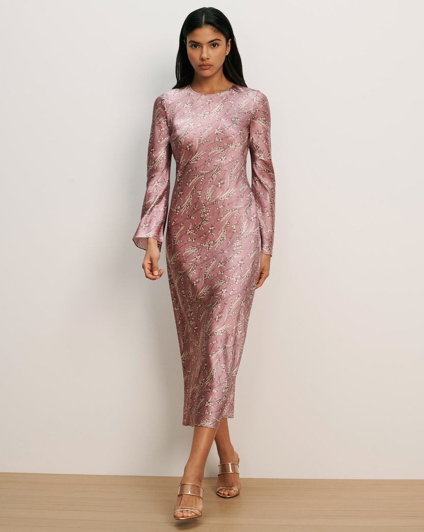 Gemma Midi Dress Orchid Haze Multi Dresses - Midi Veronica Beard 