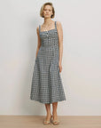Aila Dress Gingham Navy/Dove