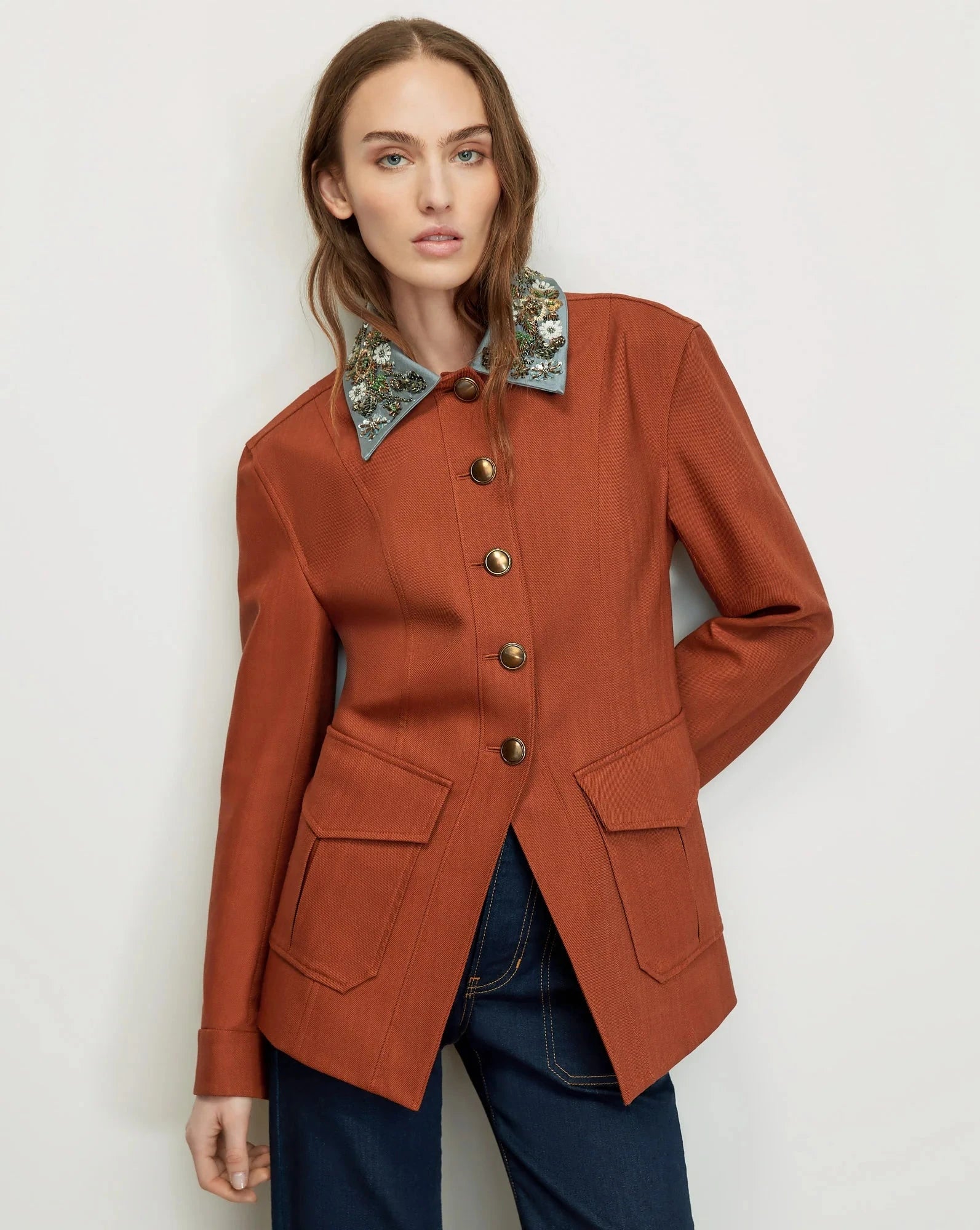 Laramie Dickey Jacket Rust Jackets - Dickey Veronica Beard 