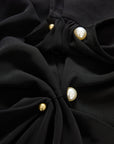 Freja Brooch Dress Black