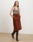 Alexie Corduroy Skirt Rust Skirts - Midi Veronica Beard 