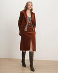 Alexie Corduroy Skirt Rust Skirts - Midi Veronica Beard 