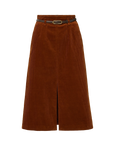 Alexie Corduroy Skirt Rust Skirts - Midi Veronica Beard 