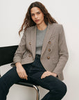 Miller Houndstooth Dickey Jacket Rust/Navy Multi
