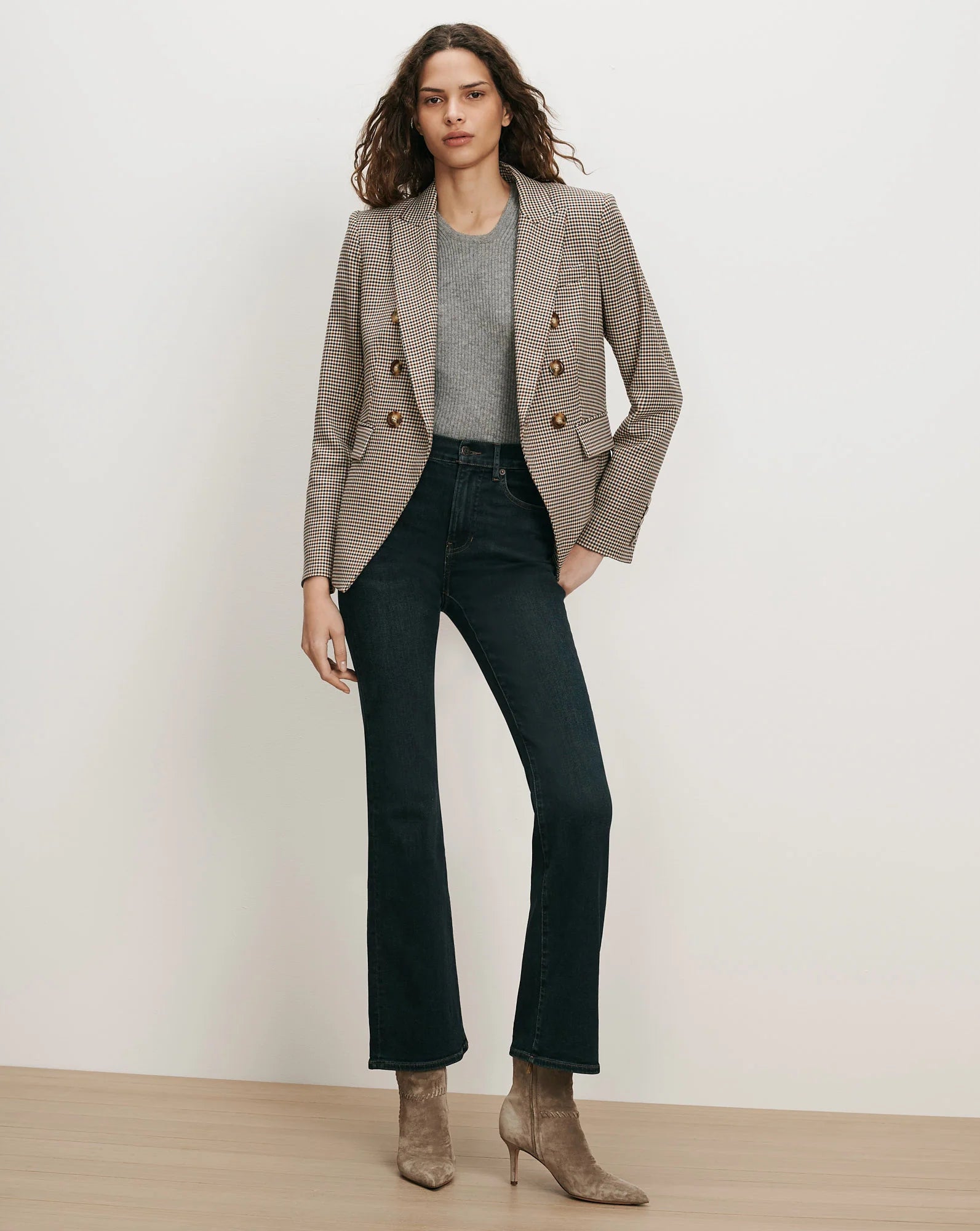 Miller Houndstooth Dickey Jacket Rust/Navy Multi