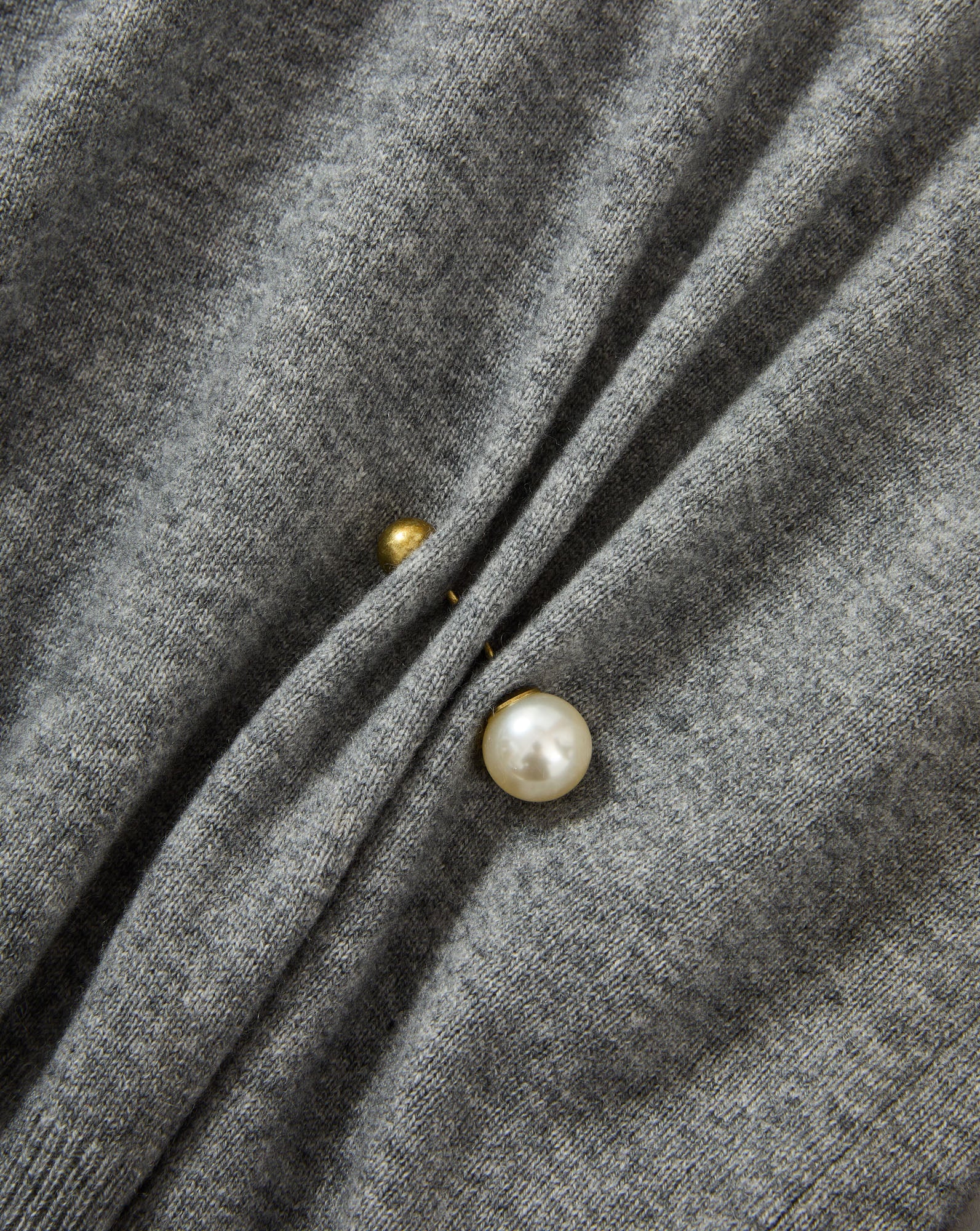 Frankie Pullover with Pearl Pin Medium Heather Grey