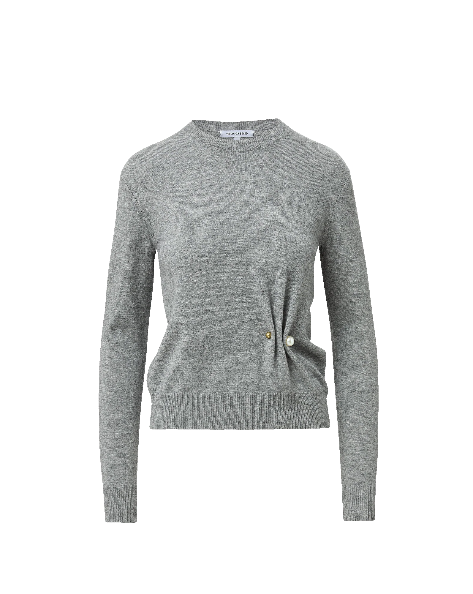 Frankie Pullover with Pearl Pin Medium Heather Grey