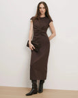 June Midi Dress Espresso Dresses - Midi Veronica Beard 