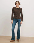 Quinn Suede Peplum Jacket Espresso Jackets - Blazers Veronica Beard 