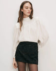 Brooks Blouse Dove White Tops - Blouses Veronica Beard 