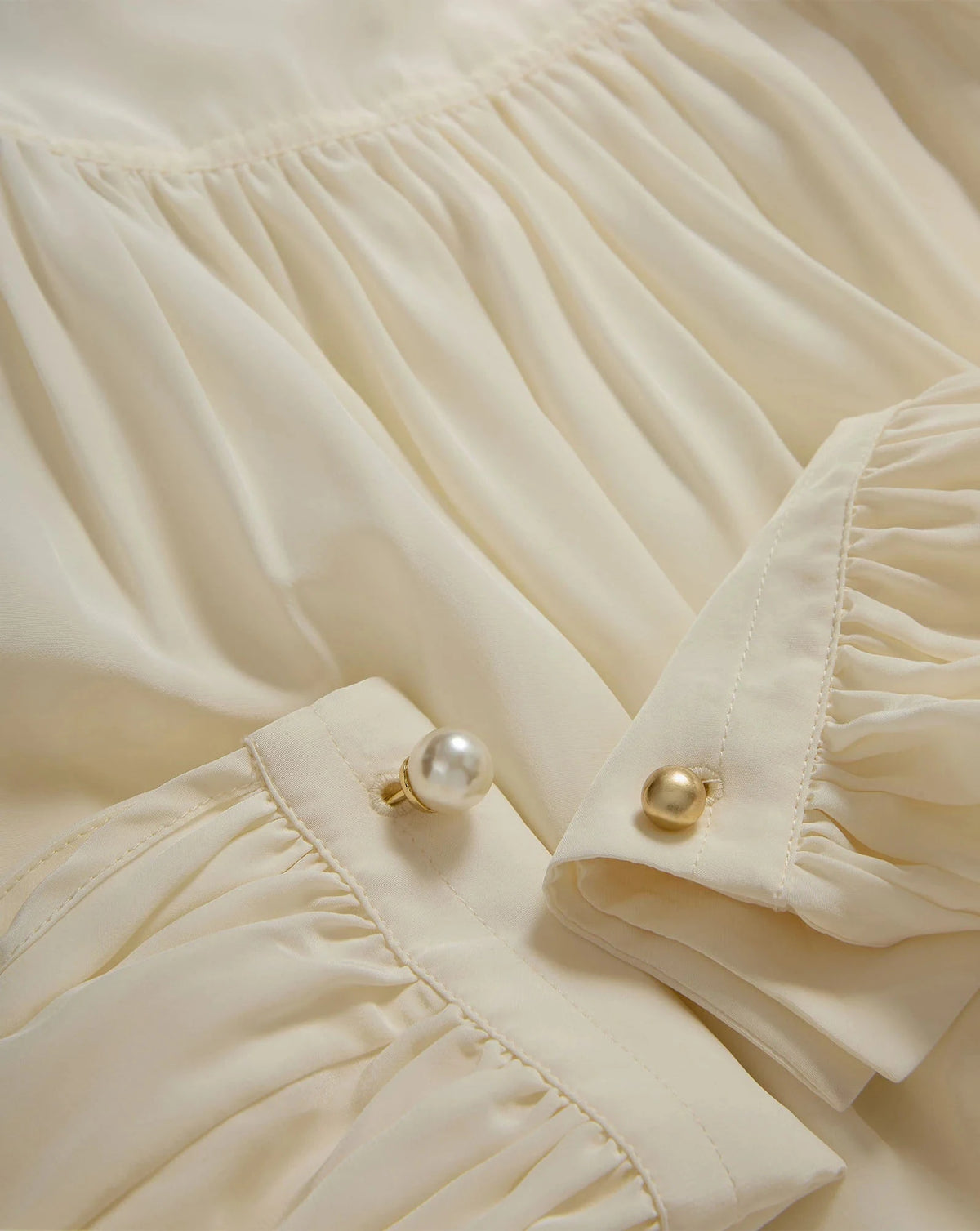 Brooks Blouse Dove White Tops - Blouses Veronica Beard 