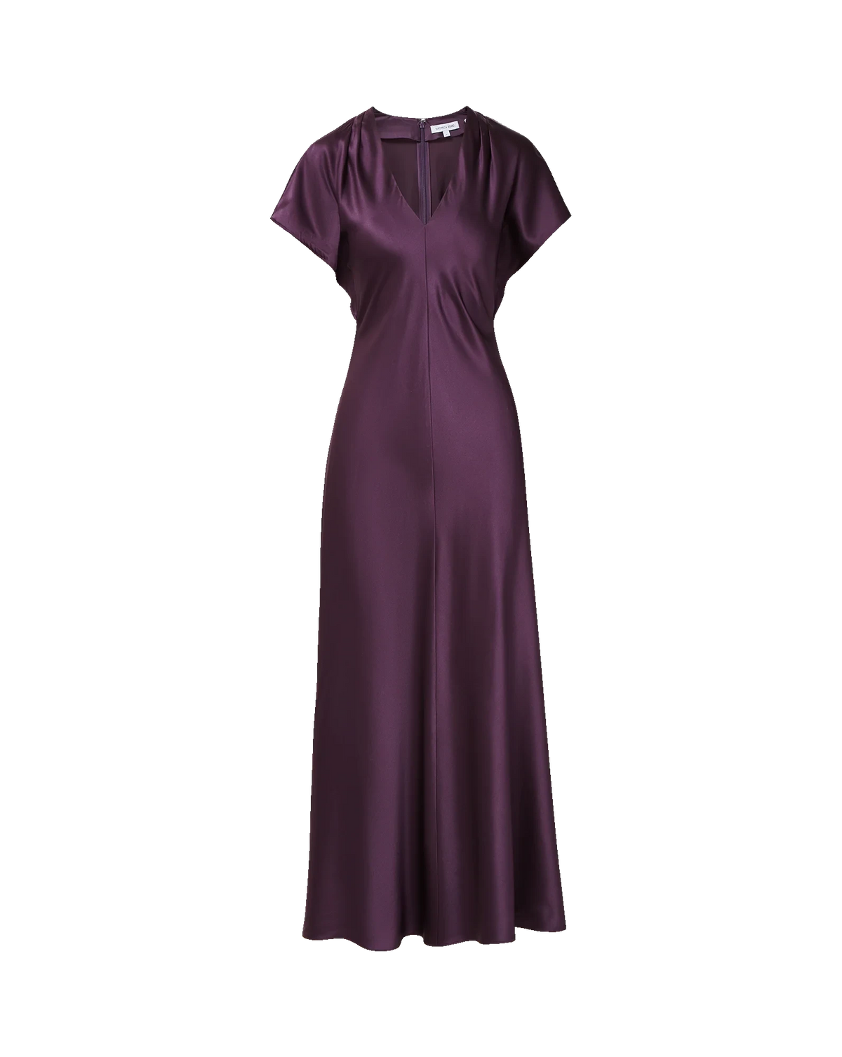 Redgrave V Neck Midi Dress Dark Eggplant Dresses - Midi Veronica Beard 
