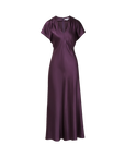 Redgrave V Neck Midi Dress Dark Eggplant Dresses - Midi Veronica Beard 
