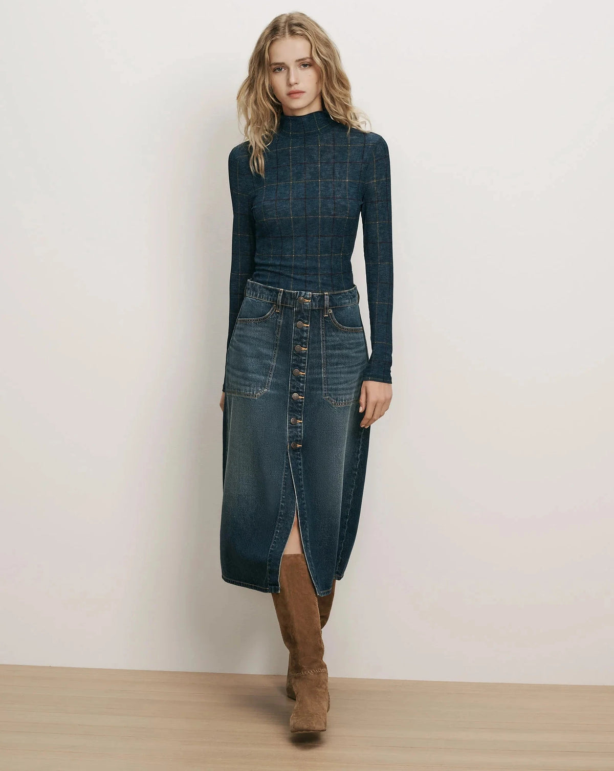 Hathaway Denim Maxi Skirt Sweet Dream Skirts - Maxi Veronica Beard 