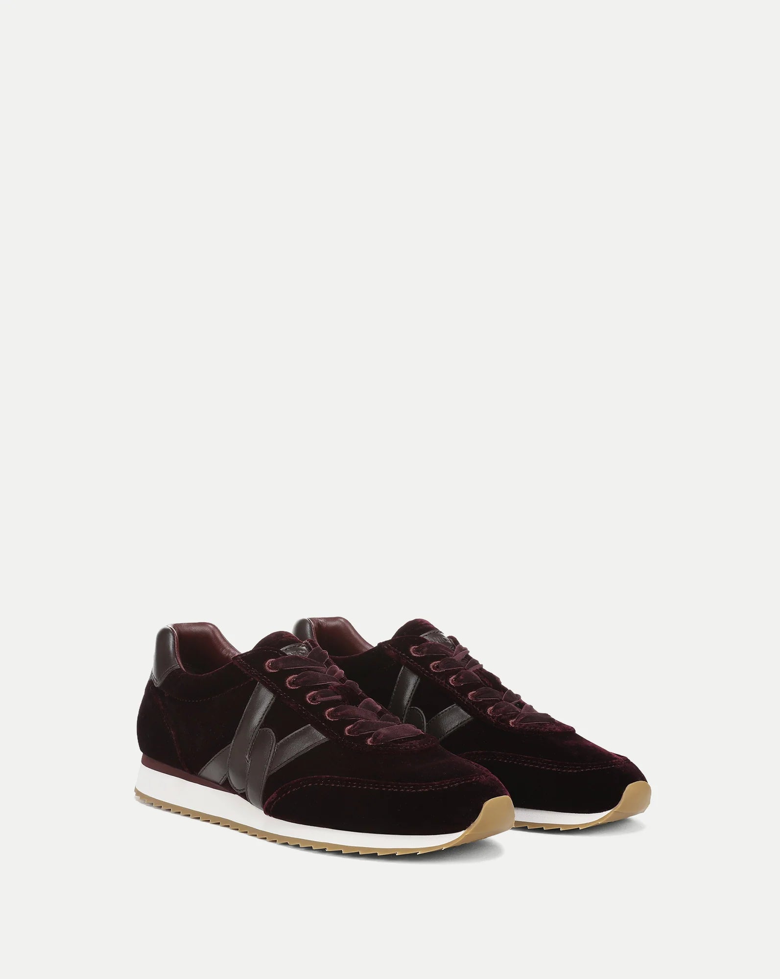 Penrose Velvet Sneaker Burgundy