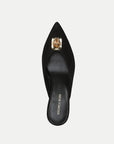 Rochelle Cabochon Suede Mule Black Pumps - High Veronica Beard - Shoes 