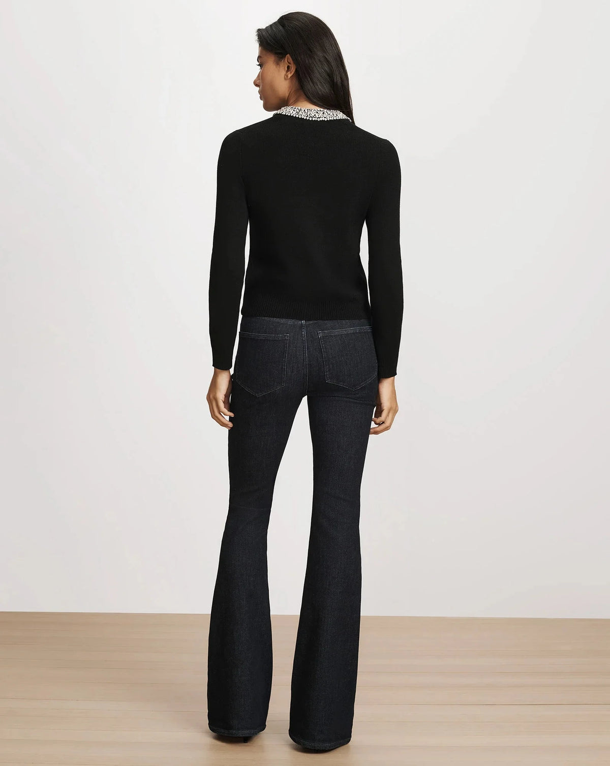 Daro Embellished Cardigan Black Sweater - Cardigans Veronica Beard 