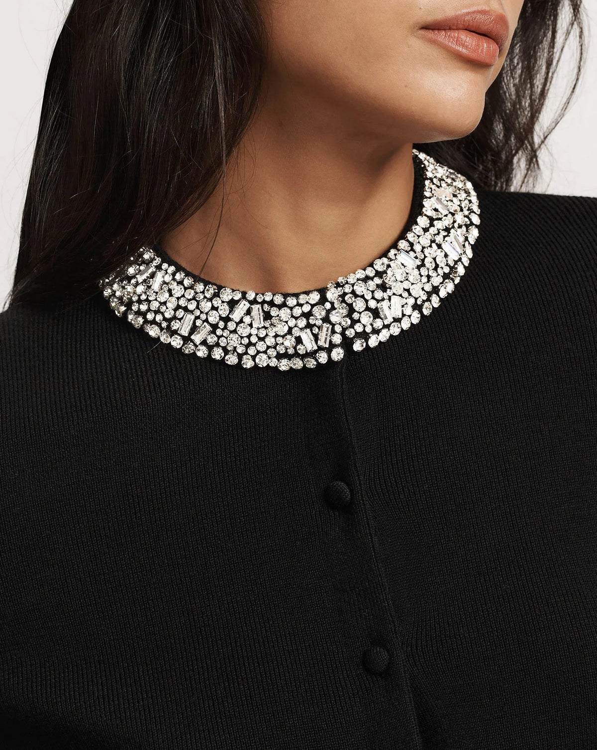 Daro Embellished Cardigan Black Sweater - Cardigans Veronica Beard 