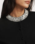 Daro Embellished Cardigan Black Sweater - Cardigans Veronica Beard 