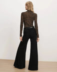 Wyeth Turtleneck Ochre Black Tops - Turtleneck Veronica Beard 