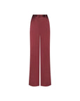 Pilar Silk Wide Leg Pant Merlot Red Pants - Trousers L'Agence 