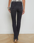 Ruth High Rise Straight Raw Obsidian Denim - Straight L'Agence 