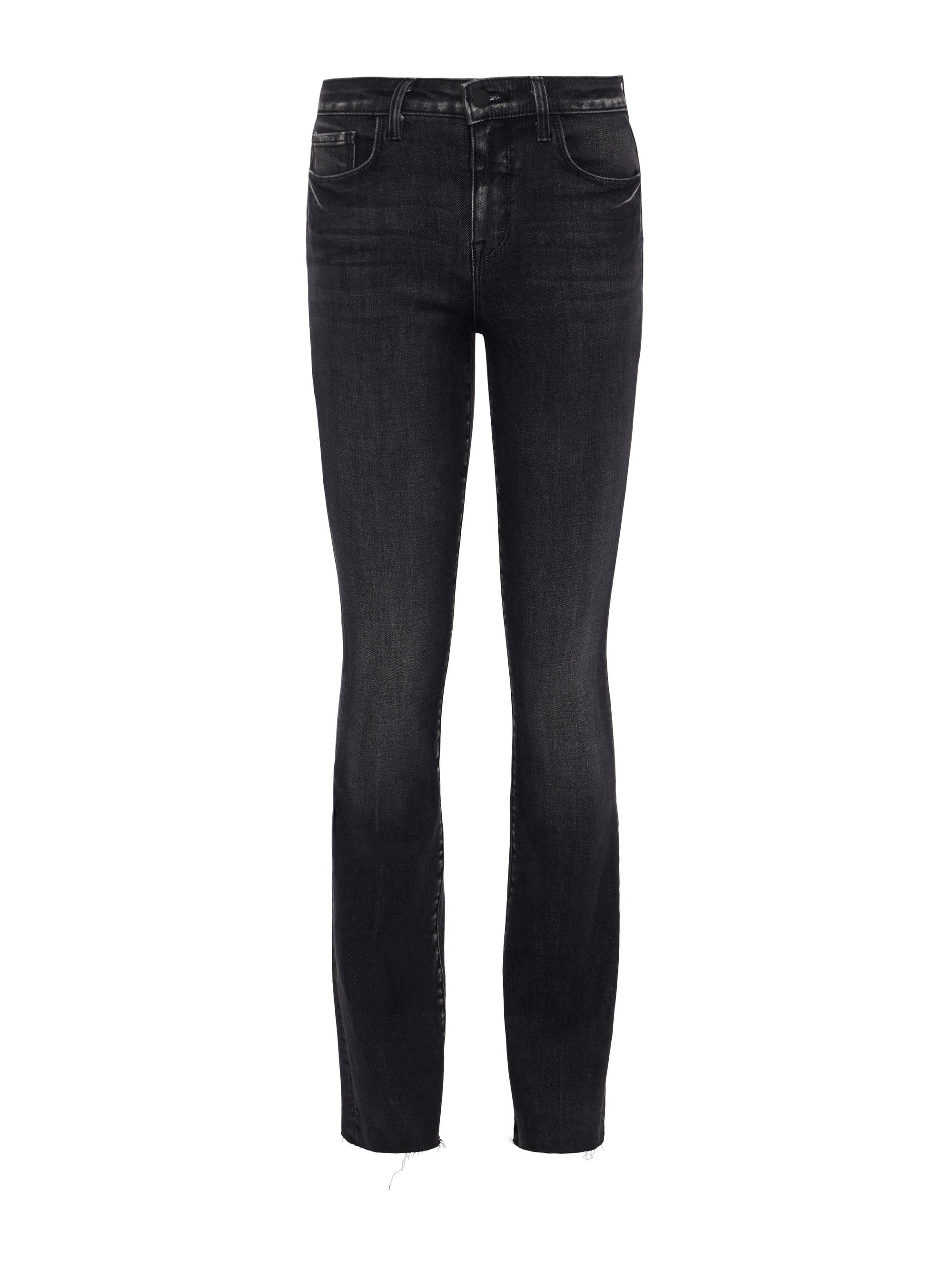 Ruth High Rise Straight Raw Obsidian Denim - Straight L&#39;Agence 