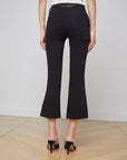 Kendra High Rise Crop Flare Black