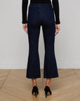 Kendra Cropped Flare Black Ink Denim - Cropped & Ankle L'Agence 