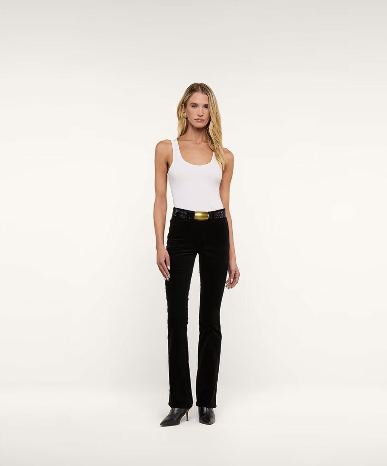 Stevie Velvet Jean Noir Denim - Straight L'Agence 