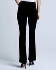 Stevie Velvet High Rise Straight Noir Denim - Straight L'Agence 