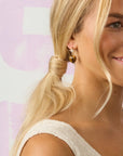 Love You to the Moon and Stars Earrings Tiger's Eye
