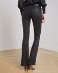 Selma Coated Bootcut Jean Noir Denim - Flare & Wide Leg L'Agence 