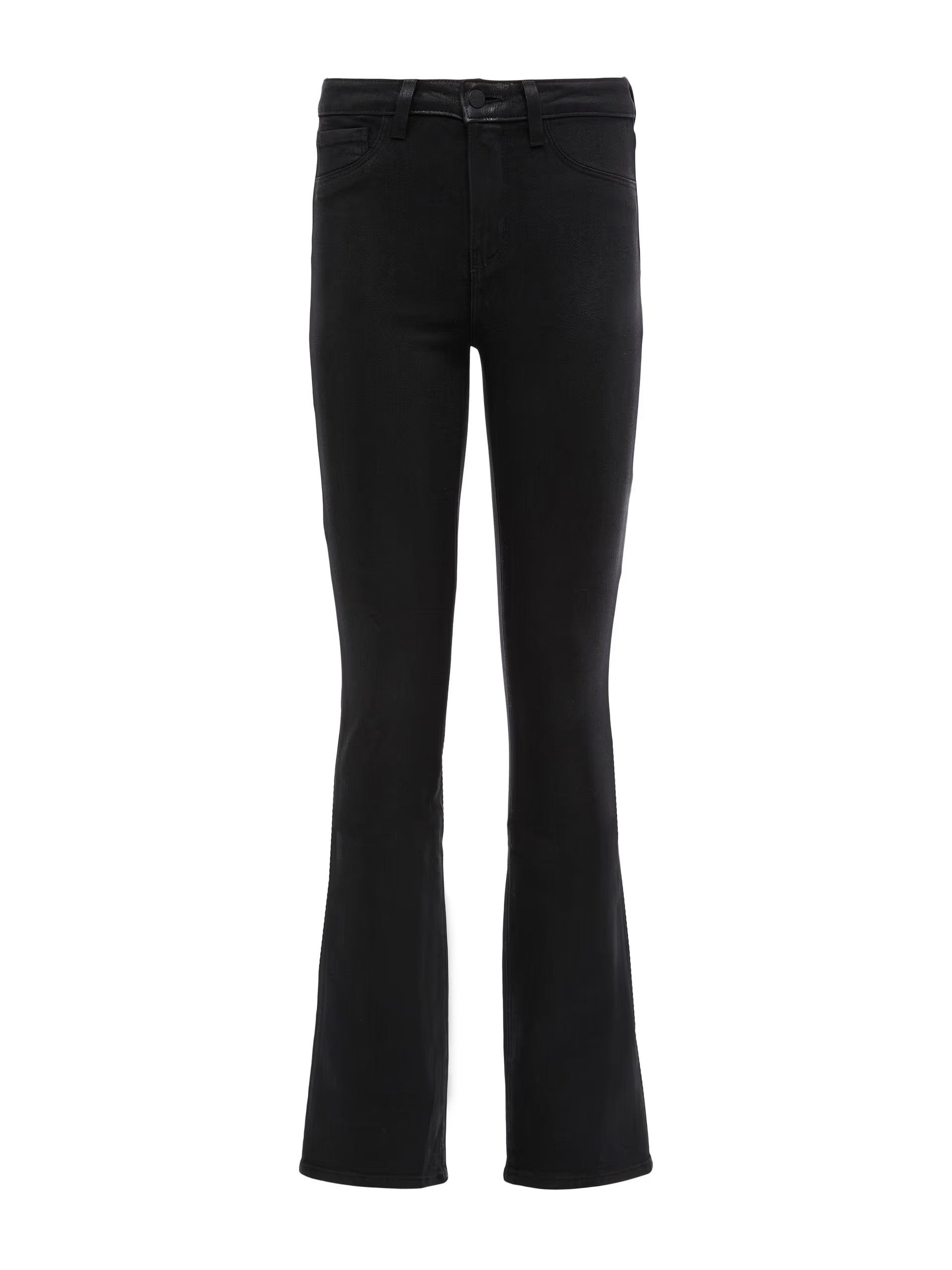Selma Coated Bootcut Jean Noir Denim - Flare & Wide Leg L'Agence 