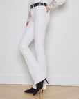 Selma High Rise Sleek Baby Boot Blanc Denim - Flare & Wide Leg L'Agence 