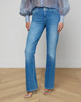Selma High Rise Sleek Baby Boot Getty Denim - Flare & Wide Leg L'Agence 