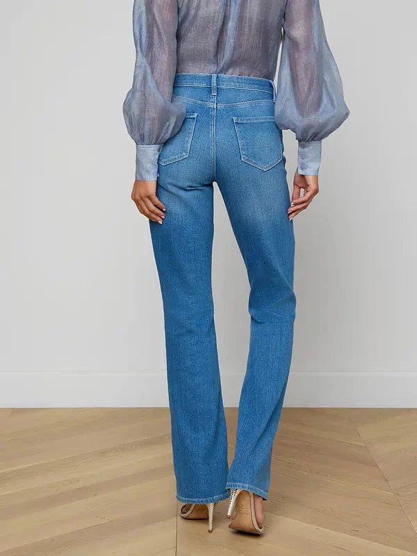 Selma High Rise Sleek Baby Boot Getty Denim - Flare &amp; Wide Leg L'Agence 