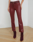 Kendra High Rise Crop Flare Syrah Coated