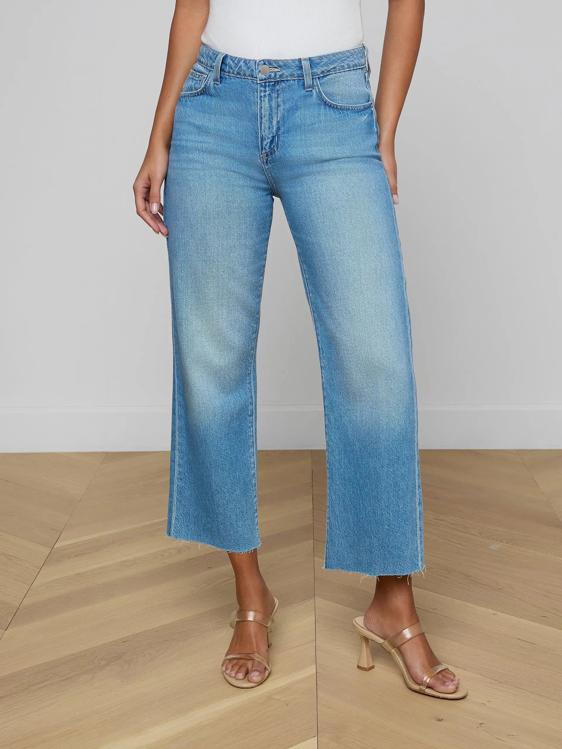 Wanda Crop Wide Leg Anaheim Denim - Cropped & Ankle L'Agence 