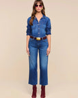 Wanda High Rise Crop Wide Leg Pant Idaho Denim - Flare & Wide Leg L'Agence 