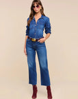 Wanda High Rise Crop Wide Leg Pant Idaho Denim - Flare & Wide Leg L'Agence 