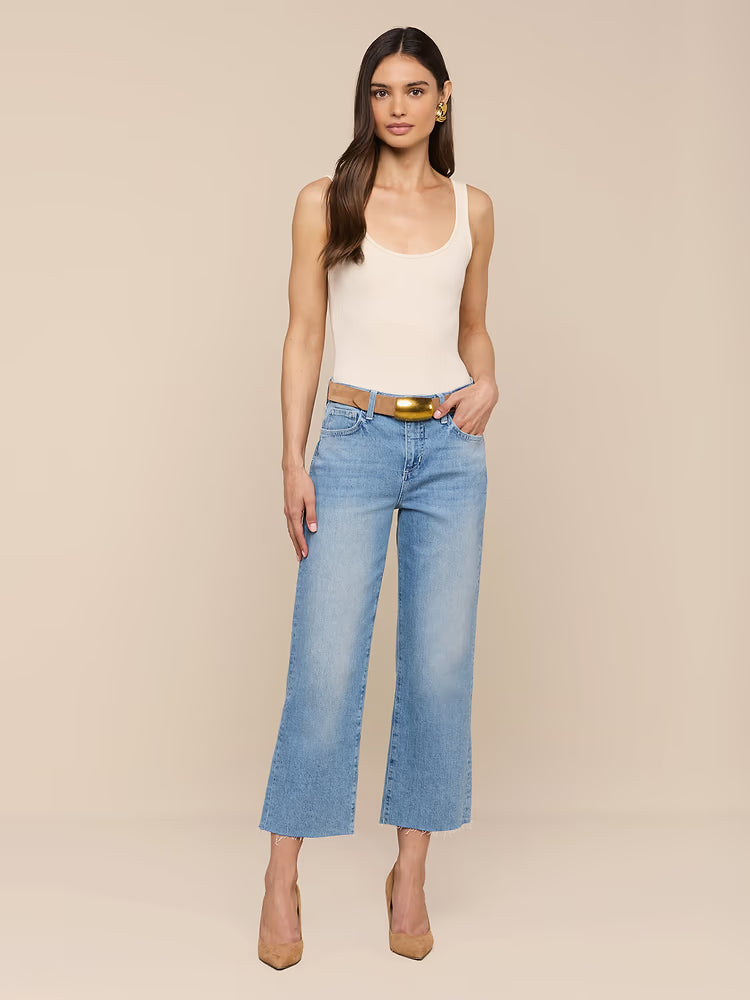 Wanda Cropped Wide Leg Granova Denim - Flare & Wide Leg L'Agence 