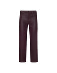 Wanda Coated High Rise Crop Wide Leg Deep Sangria Pants - Trousers L'Agence 