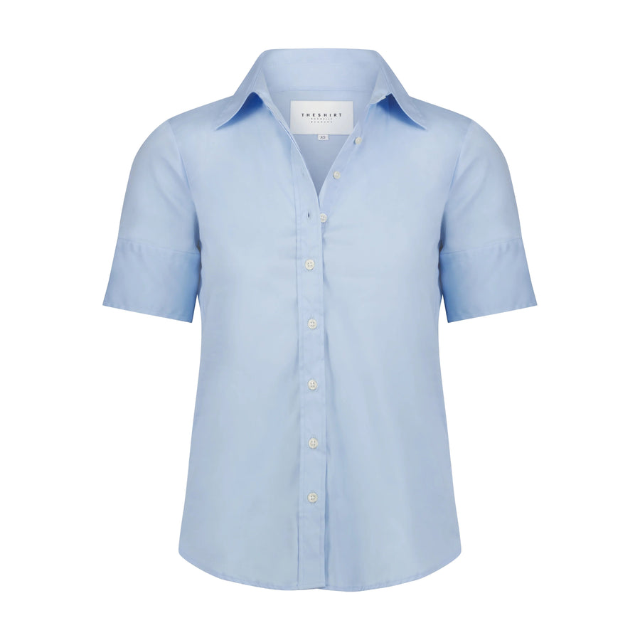 The Short Sleeve Shirt Blue Dawn Top - Button Down Theshirt 